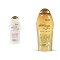 OGX Extra Creamy + Coconut Miracle Oil Ultra Moisture Body Wash, 19.5 Fl Oz Coffee Scrub and Wash, Coconut 19.5 Fl Oz