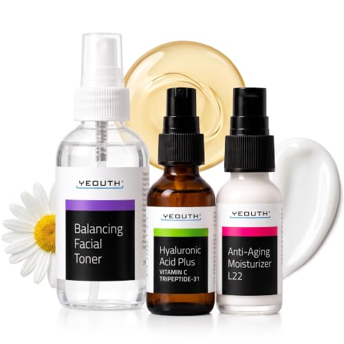 YEOUTH 3-Piece Skin Care Set - Essential Pack for Anti-Aging, Hydration & Brightening