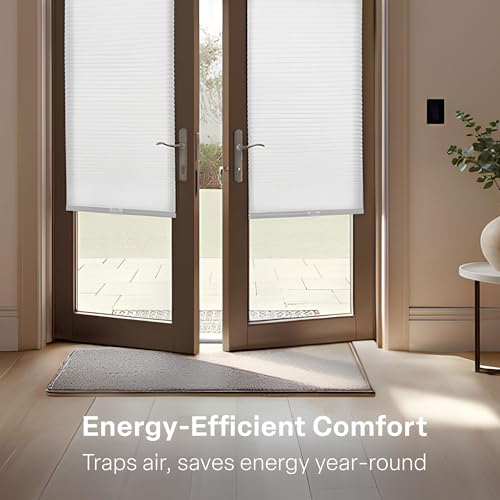 Magmount Top Down Bottom Up Door Shades - White 25x72 in - Variation of Magmount Tdbu Shades