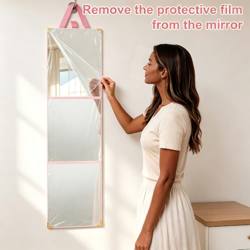 Travel Foldable Full Length Mirror - Portable Shatterproof 2-in-1 Makeup & Full-Body Reflector
