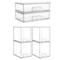 Vtopmart 2pack12''W and 4pack 7.6" H Clear Stackable Storage Drawers