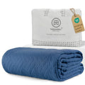 Classic Folkstone Blue Cotton Queen Size Blanket for All-Season Bed