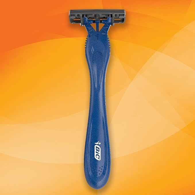 Blue Disposable Razors for Men 4 Pack - Comfort 3 Advance, Sensitive Skin