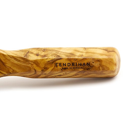 Men's Oval Hairbrush with Pure Bristle and Olivewood Handle - Made in Germany
