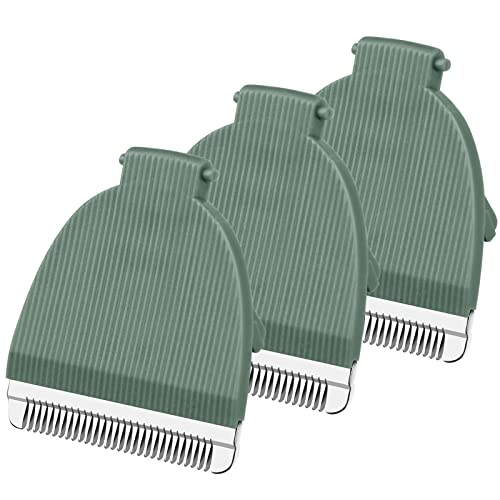 Green 3 Pack Ceramic Replacement Blades for Meridian & ManSpot Grooming Trimmers