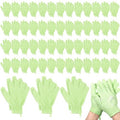 104 Pcs Exfoliating Glove Bulk Shower Gloves with Hanging Loop Exfoliating Body Scrubber Dead Skin Remover for Body Bath Beauty Spa Massage Scrubs Men Women Bathing (Green)