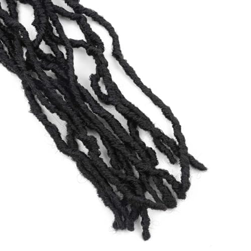 40 Inch Faux Locs Crochet Hair for Butterfly Locs - Distressed Soft Locs, 6 Packs 1B