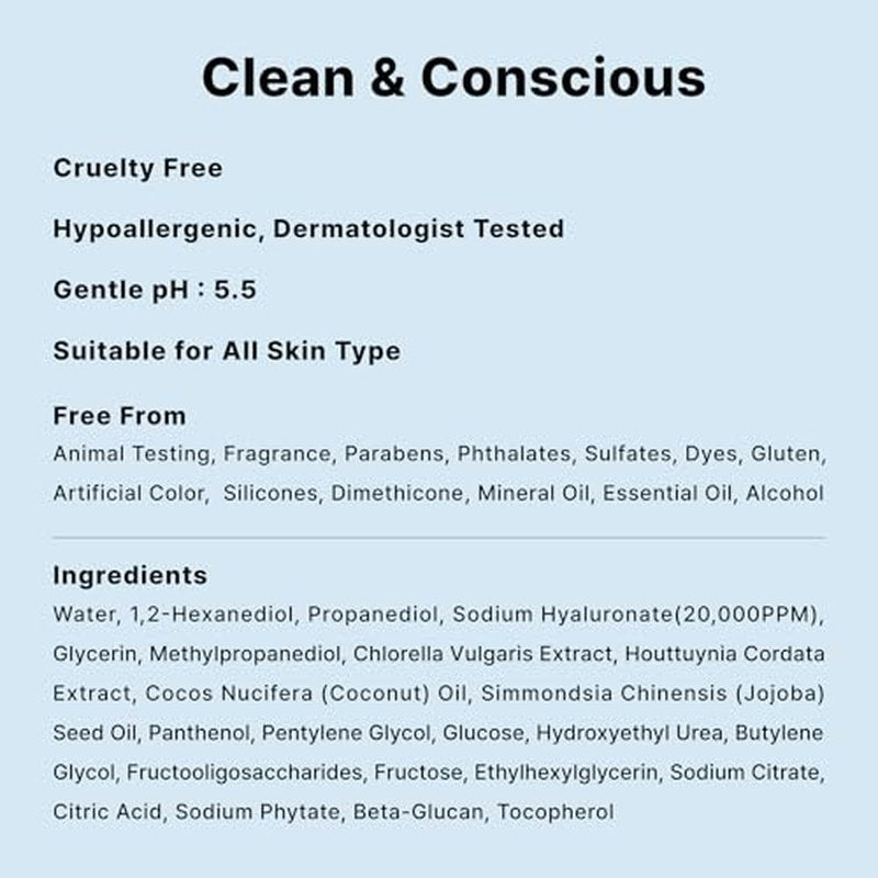 2% Hyaluronic Acid Serum with Vitamin B5, Hyalu B5 Intense Hydrating Serum for Face, Moisturizing, Anti-Aging for Fine Lines, Visibly Plumps Skin, Fast Absorbing, Korean Skincare, 1Fl Oz