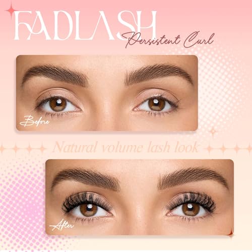 FADLASH False Eyelashes Natural Look ???? ?????????? Fluffy Lashes Cat Eye Lashes with Black Bond 3D Volume Strips Lashes Soft Fake Lashes (LZ201)