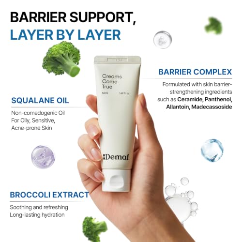 De:maf Demaf Squalane Barrier Repair Face Cream 1.7 Fl Oz - Hydrating Gel-Cream