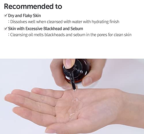 Gentle Black Cleansing Oil for Sensitive Skin - Natural Oil Blend, 5.07 Fl Oz