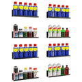 Black Wall-Mounted Spray Bottle Holder 8-Pack Heavy-Duty Steel Storage Rack