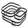 Black Multi-Size Hard Shell Zipper Cases 6-Pack Organizer Set