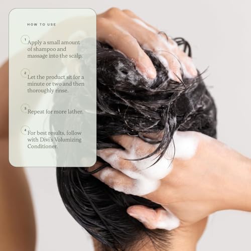 Divi Volumizing Shampoo for Fine Thin Hair 34 fl oz - Postbiotics & Nourishing Formula