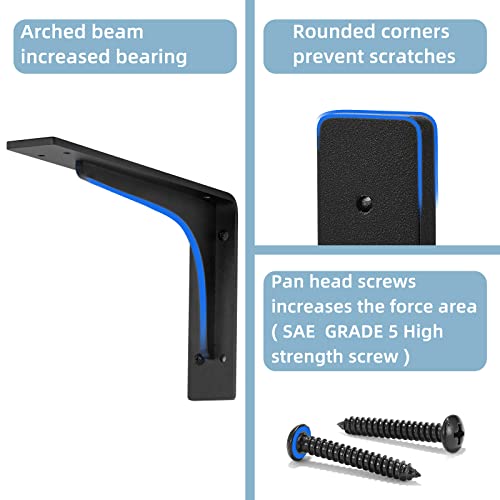 Picesa 20x12 Inch Die-Cast Heavy Duty Shelf Brackets - Vertical Angle Mounting Hardware Included
