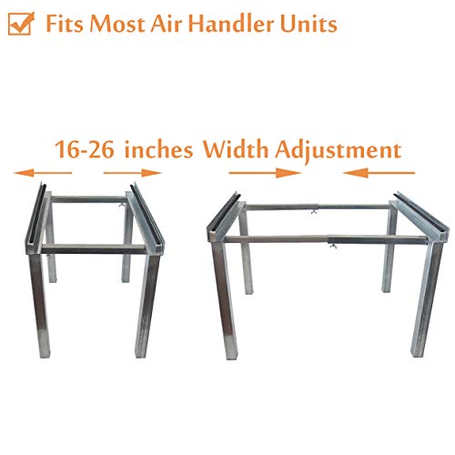 Heavy Duty Air Handler Stand for Heat Pump - Ground Support Base, Fits 16-26 Inch Units