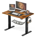 Acrolix 40x24 Electric Standing Desk with Cable Management, Rustic Brown