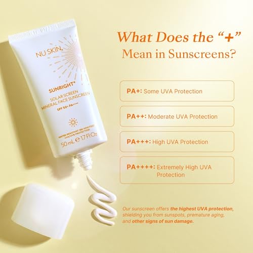 Nu Skin Sunright Solar Sunscreen SPF 50+ | Broad-Spectrum UVA/UVB Protection for Face & Body (50mL) | Water-Resistant for 80 Minutes | Lightweight, Non-Greasy Formula