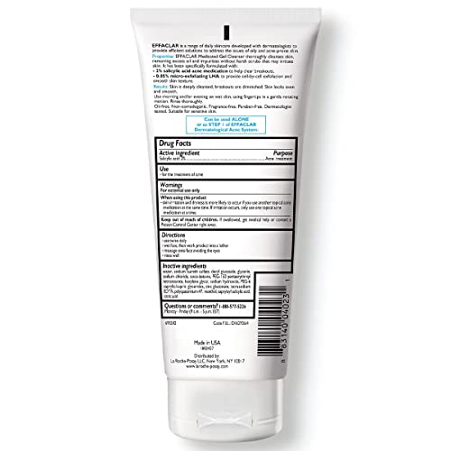 Medicated Acne Face Wash with 2% Salicylic Acid - 6.8 Fl Oz Pack of 2 for Oily Skin