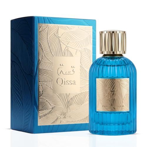Paris Corner Qissa Blue Eau de Parfum Spray 100ml - Bold Citrus-Woody Scent