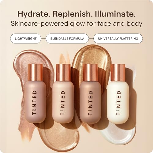 Live Tinted Hueglow Mini Liquid Highlighter Drops Serum Dusk - Bronze, 0.46 oz