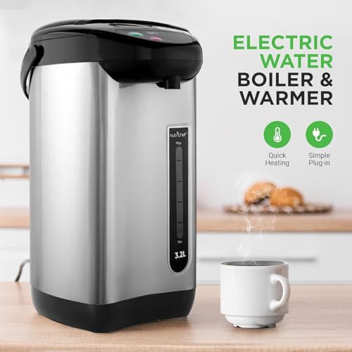 NutriChef 3.4 Quart Insulated Electric Hot Water Dispenser & Boiler