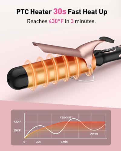 2 Inch Curling Iron with Extra Large Barrel for Big Wave Curls - Long Hair Styling