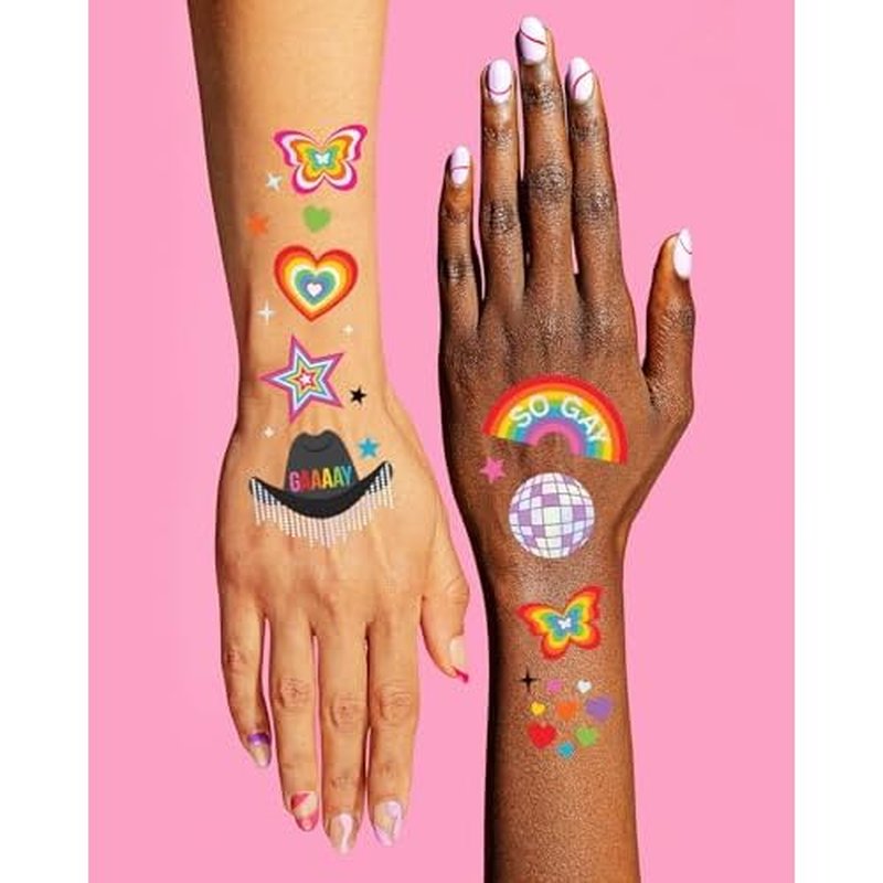 96PCS Funny Pickle Temporary Tattoos Themed Birthday Party Decorations Supplies Favors Decor Cool Green Pickles Cucumber Fruits Tattoo Stickers Gifts For Kids Adults Boys Girls School Prizes Carnival