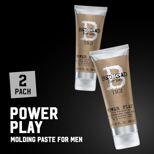 TIGI Bed Head Hair Gel for Men, Power Play 2-Pack ? Firm Finish, Anti-Humidity, Frizz Control Hair Care Products for Men, 6.76 Oz Ea