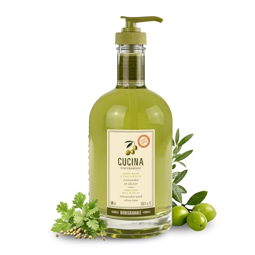 Coriander & Olive Tree Hand Soap - Vegan Natural Moisturizing Kitchen Liquid Dispenser