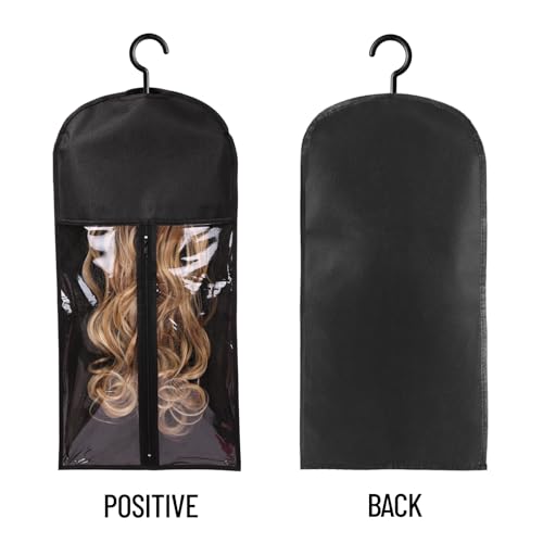 12PCS Wig Storage Hanger for Wigs & Accessories - Black, 23.5 Inch
