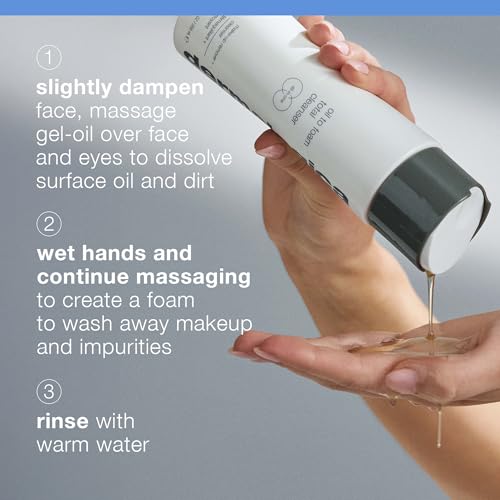 Dermalogica Oil to Foam Total Cleanser – Makeup Remover & Face Wash, 8.4 fl oz