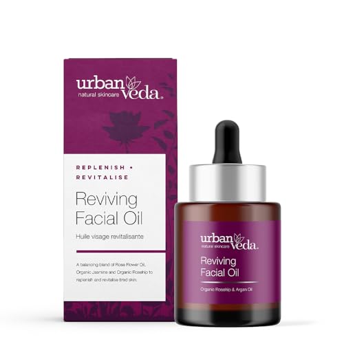 Urban Veda Reviving Face Oil with Collagen - Aging Skin & Dark Circles, 1 Fl Oz (Pack of 1)