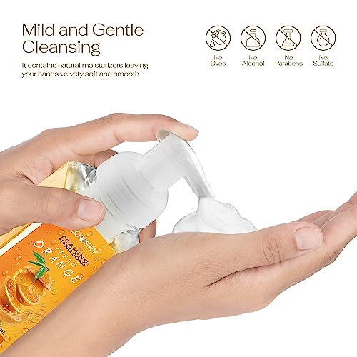 Foaming Hand Soap Pack of 10 - Moisturizing Hand Soap with Aloe Vera and Essential Oils - Alcohol-Free Hand Wash in Citrus Blend, Lemon, Orange, Lime, Grapefruit, Black Cherry Fragrances & More, Scented Hand Wash for Kitchen or Bathroom