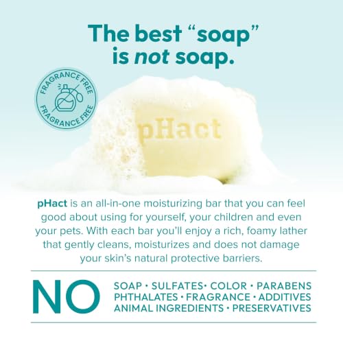 Andrew Lessman pHact Unscented Cleansing Bar 4.25 oz Pack of 12 – Gentle, pH-Breserving Skin Barrier