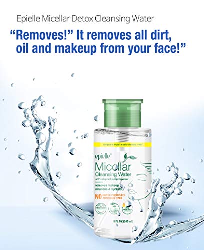 Epielle Micellar Cleansing Water 2-Pack | Gentle Makeup Remover for All Skin Types, 8 Fl Oz Each