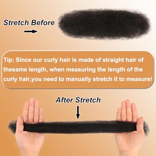 Natural Black Afro Kinky Curly Human Hair 16 Inch 50g Pack for Braiding & Dreadlocks - Variation of THIS listing