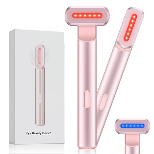 Londxin 4-in-1 Red Light Therapy Wand for Face & Neck, Microcurrent Anti-Aging Device, 2 Colors LED Light