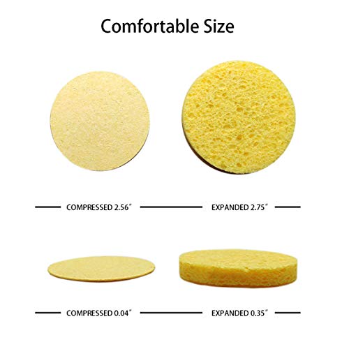 Facial Sponges Set of 60 - Exfoliating & Deep Cleansing for Skin Care