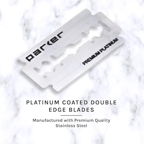 Parker 66R Butterfly Safety Razor Chrome 1 Pack - Medium Aggression, Includes 5 Blades