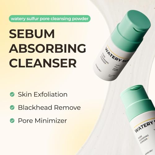 Watery Sulfur Enzyme Powder Face Wash for Oily & Sensitive Skin - 1.76 oz
