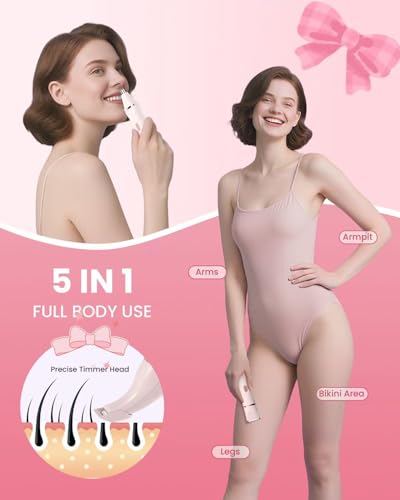 Kabowa 5-in-1 Waterproof Women's Bikini Trimmer with Pink Variation