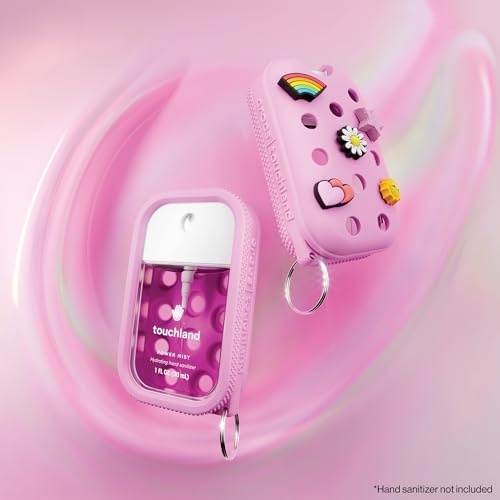 Touchland Crocs Hand Mist Case with 5 Jibbitz Charms - Sugarpop Pink
