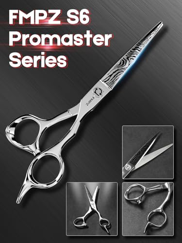 FMPZ Zebra Style 5.5-inch Professional Hair Cutting Scissors - Ergonomic Shears for Salon & Home