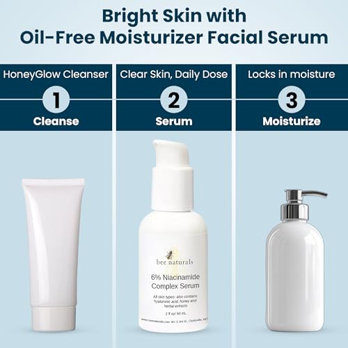 Niacinamide Face Serum with Hyaluronic Acid & Honey - Hydrating & Pore Minimizer, 2 fl oz