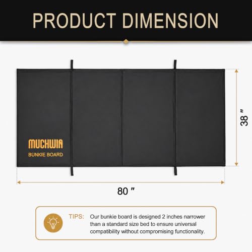 MuchWin Twin XL Bunkie Board 38x80 Anti-Sag Support for Memory Foam & Innerspring Mattresses