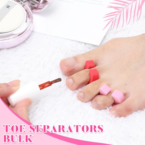 Toe Separators Bulk 1000 Pcs Soft Foam Pedicure Tools Multicolor - Home & Salon Use