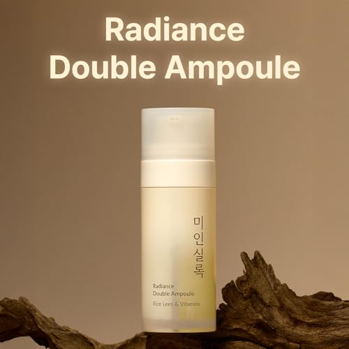 Elishacoy | MIIN SILOK Radiance Double Ampoule 50ml (1.69 fl oz) ? Dual Brightening Serum with Fermented Rice Lees & Vitamin Complex, Clinically Tested Luxury Korean Skincare