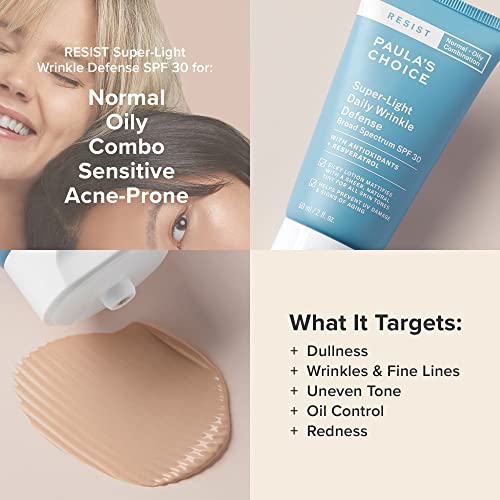 Paula's Choice 2% BHA Liquid Exfoliant & RESIST Super-Light Daily Wrinkle Defense SPF 30, Salicylic Acid for Enlarged Pores & Blackheads and Tinted Mineral Broad-Spectrum Sunscreen, Set of 2