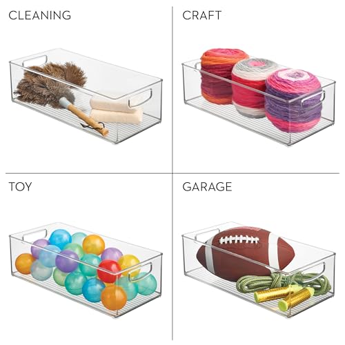 iDesign Stackable Storage Bin Set of 4 - Clear Kitchen & Home Organization
